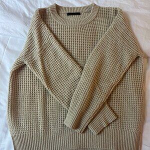 Jenni Kayne Waffle Knit Pullover (Oatmeal, Size M)